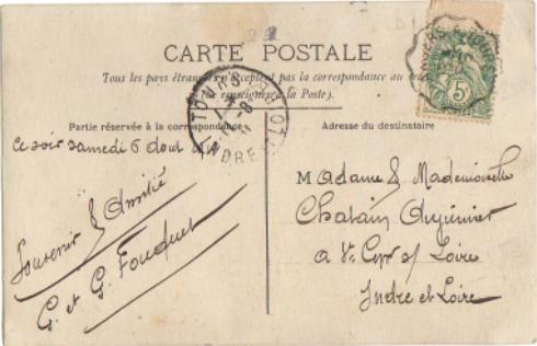 Carte postale 1 verso